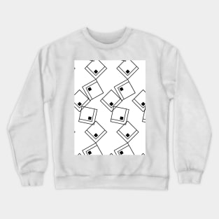 Black & white geometric abstraction, squares Crewneck Sweatshirt